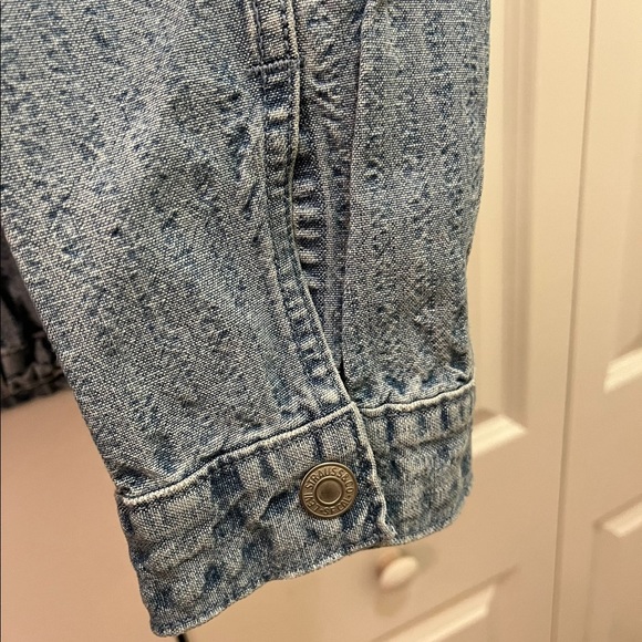 Levi's sutro anorak overhead Denim Pullover Hooded Half Zip Light Blue Size M - Picture 4 of 8